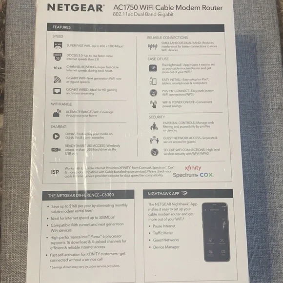 NETGEAR WiFi Cable Modem Router - Picture 2 of 4